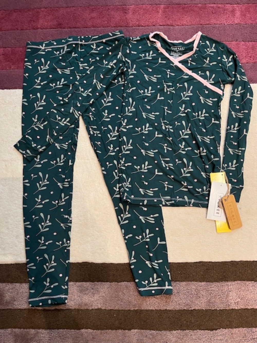 Kickee Pants Bamboo PJs Size 12 NWT